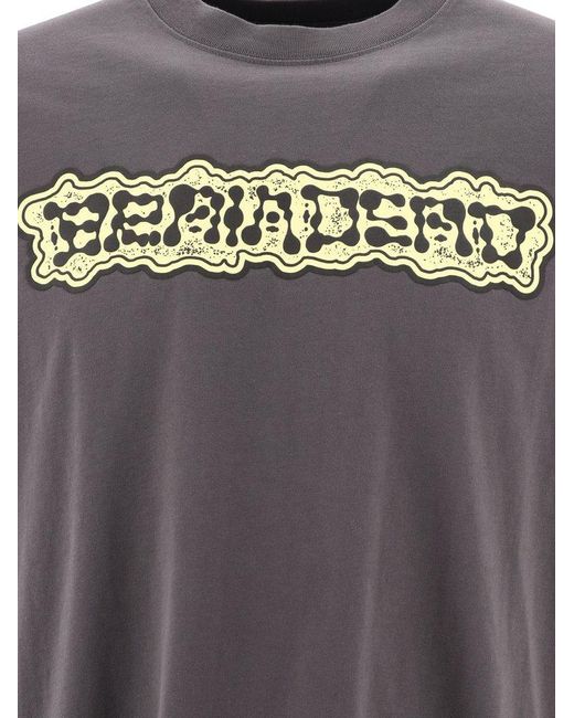 Brain Dead Gray Brain Growth Crewneck T-Shirt for men