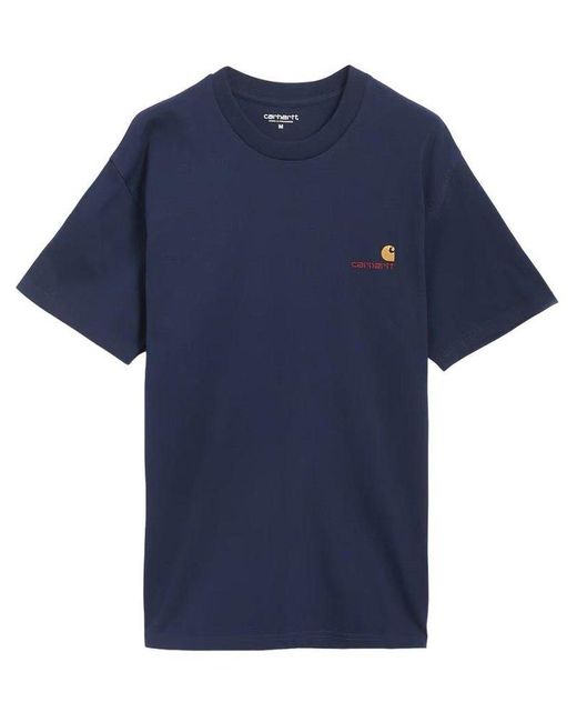 Carhartt Blue American Script T-Shirt for men