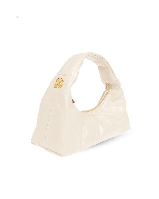 Off-White c/o Virgil Abloh Natural Shoulder Bag With Logo,