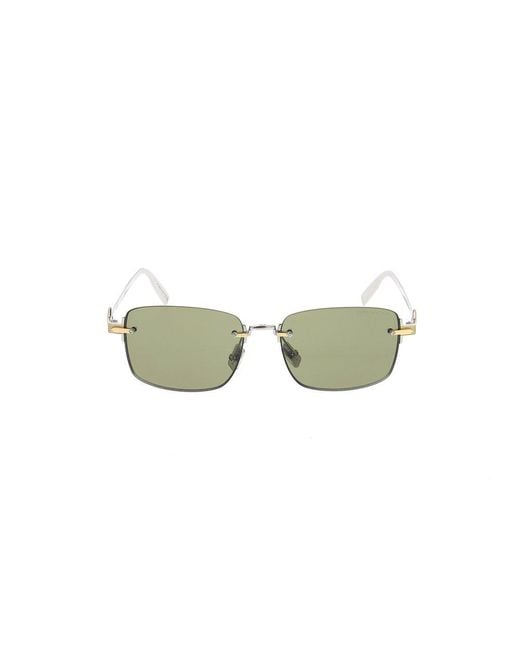Dior Green Cd Diamond Rectangle Frame Sunglasses