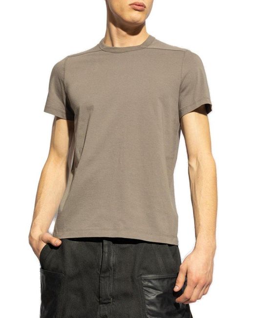 Rick Owens Gray Round Neck T-Shirt for men