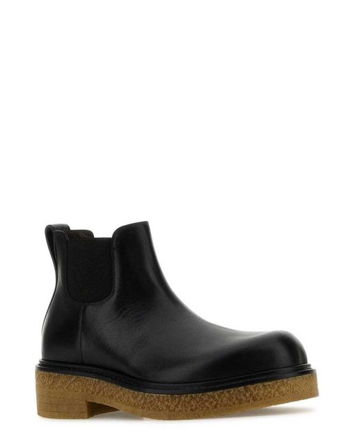 Bottega Veneta Black Haddock Slip-On Ankle-Boots for men