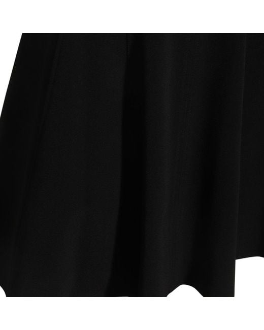 Elisabetta Franchi Black Flared Crepe Dress