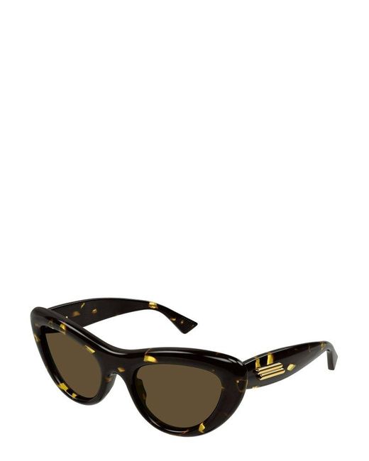 Bottega Veneta Black Bombe Cat Eye Sunglasses