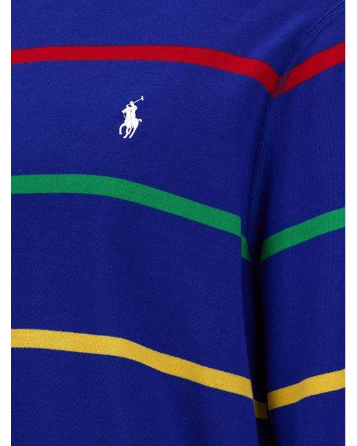 Polo Ralph Lauren Blue Striped Polo Shirt Sweatshirt for men