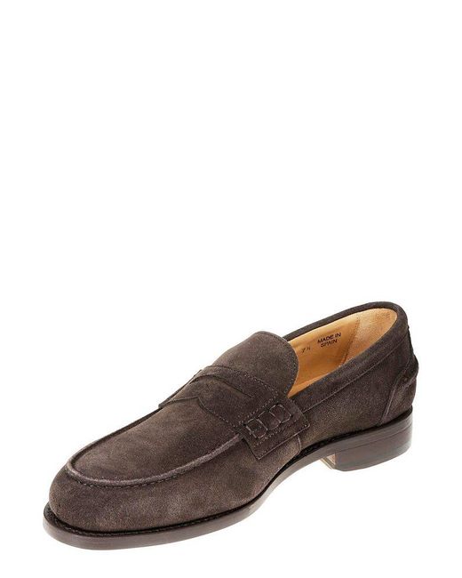 BERWICK  1707 Brown Classic Penny Loafers for men