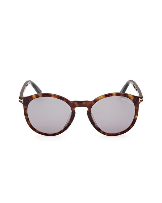 Tom Ford Brown Round Frame Sunglasses