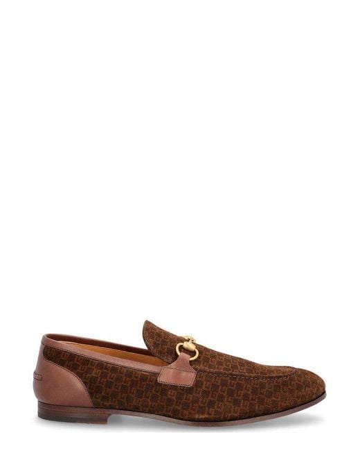 Amazon Jungle Fordøjelsesorgan midt i intetsteds Gucci Horsebit Monogram Slip-on Loafers in Brown for Men | Lyst