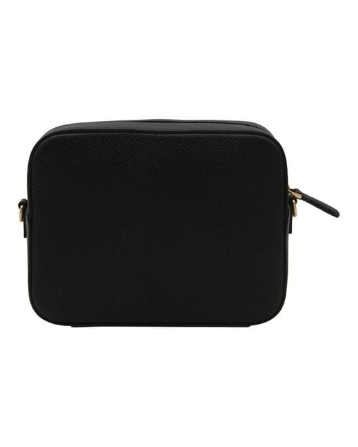 Thom Browne Black Leather Crossbody Bag for men