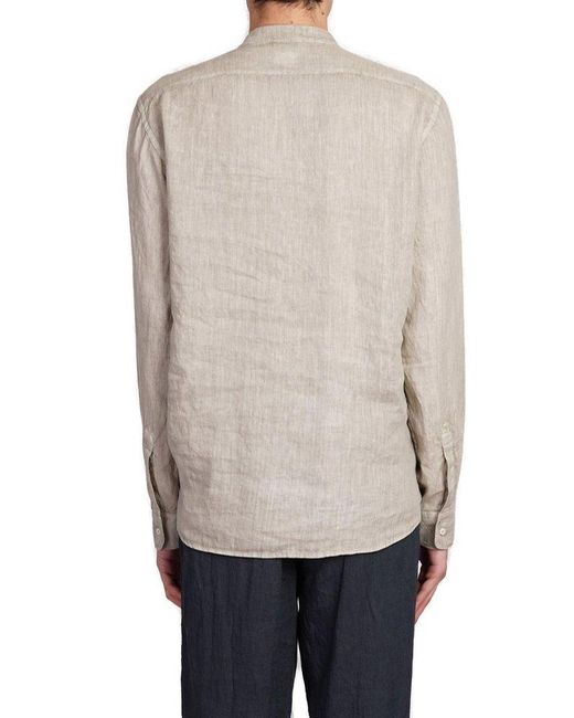 Aspesi Natural Long Sleeved Buttoned Shirt for men