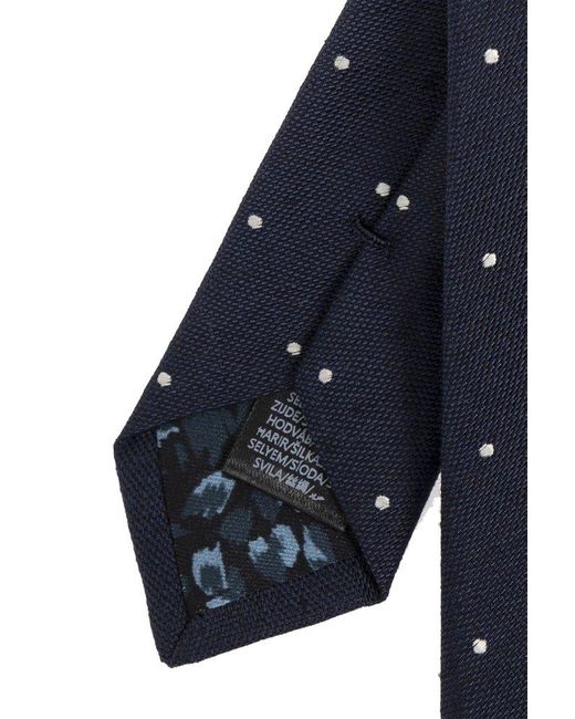 Paul Smith Blue Classic Polka Dot Tie for men
