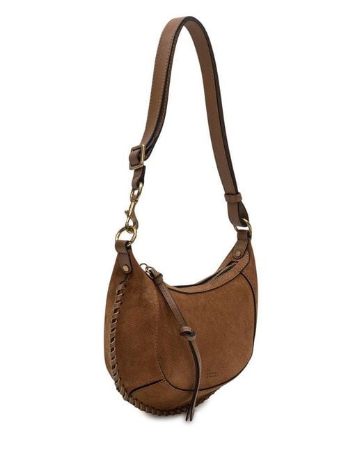 Isabel Marant Brown Oskan Zipped Shoulder Bag