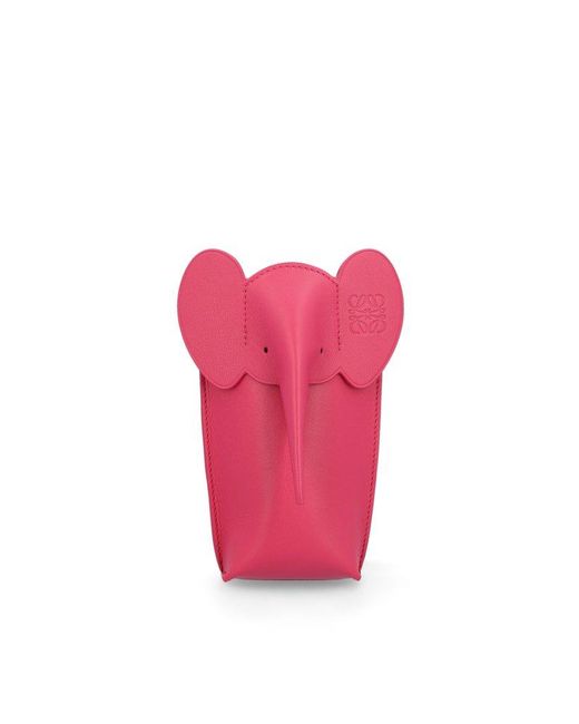 Loewe Pink Elephant Logo Embossed Crossbody Bag