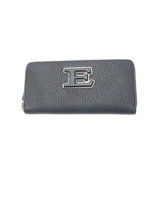 Ermanno Scervino Gray Zipped Continental Wallet
