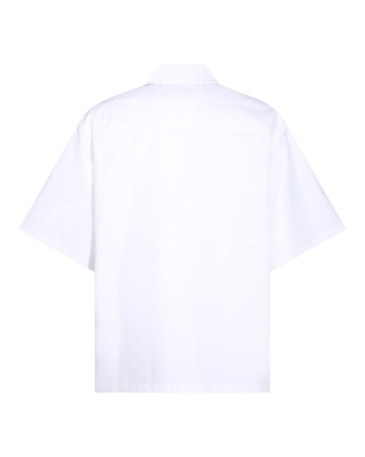 Off-White c/o Virgil Abloh White Embroidered Short Sleeve Shirt for men