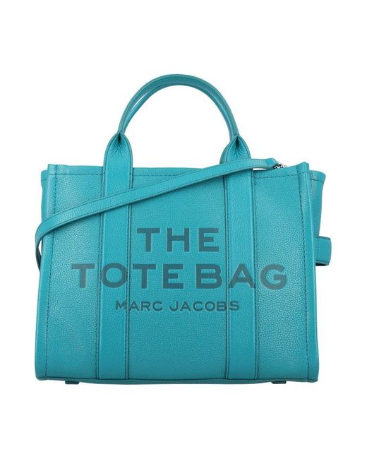Marc Jacobs Logo-embossed Medium Tote Bag in Blue | Lyst