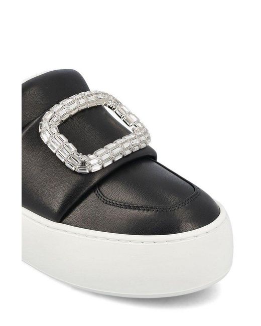 【Roger Vivier】Viv' Up Embellished Buckle Sneakers Roger Vivier Viv' Up Embellished Buckle Sneakers | italist