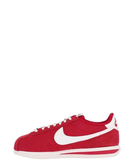 Nike Red Cortez Lace Up Sneakers