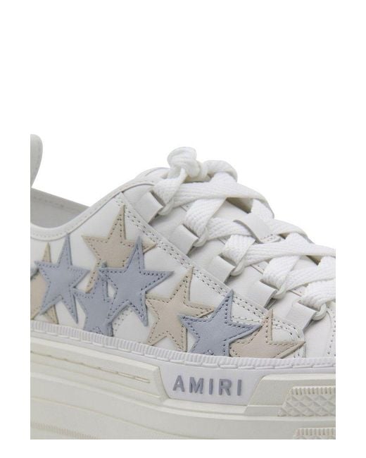 Amiri White Stars Court Low Platform Sneakers