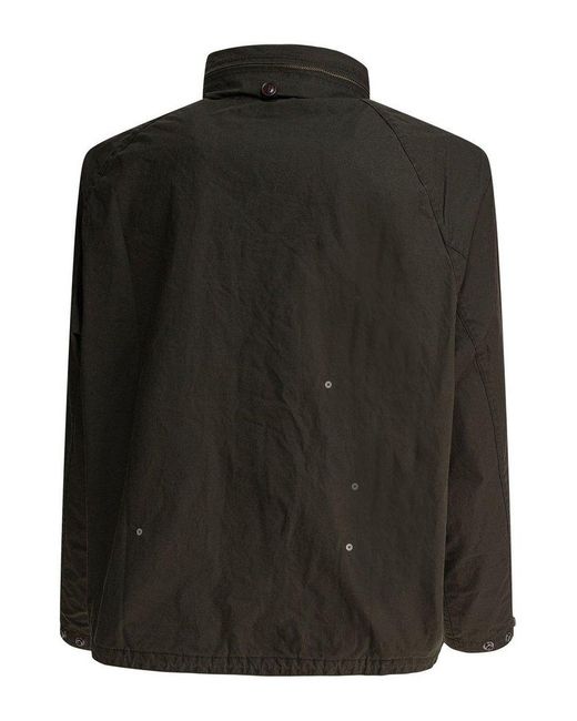 Barbour Black Pocket Detailed Button-Up Jacket for men