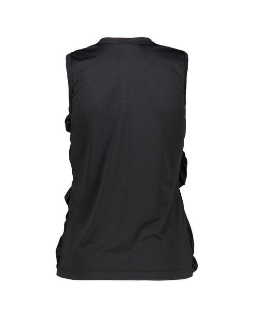 Comme des Garçons Black Sleeveless T-Shirt With Gathered Front