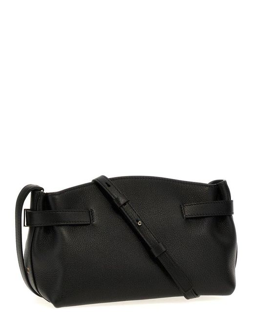 Ferragamo Black Small Pouch Hug Calf Leather Bag
