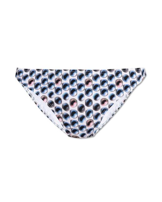 Tory Burch Blue Printed Bikini Bottom