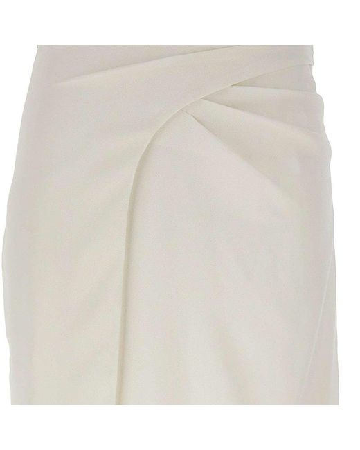 IRO White Pumiko Crepe Midi Wrap Skirt