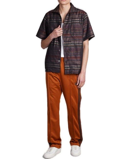 Needles Multicolor Striped Short-sleeved Shirt for men