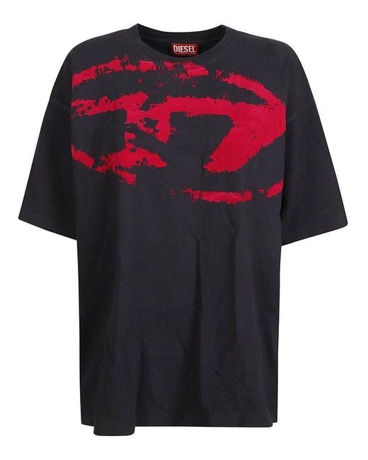 DIESEL Black T-boxt-n14 Logo Printed T-shirt for men