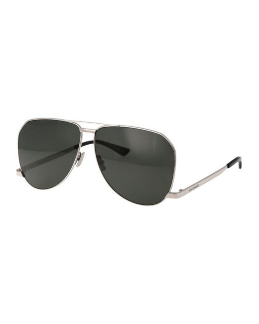 Saint Laurent Green Aviator Sunglasses for men