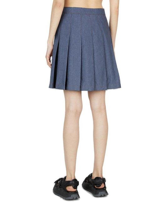 The North Face Blue Pleated Mini Skirt