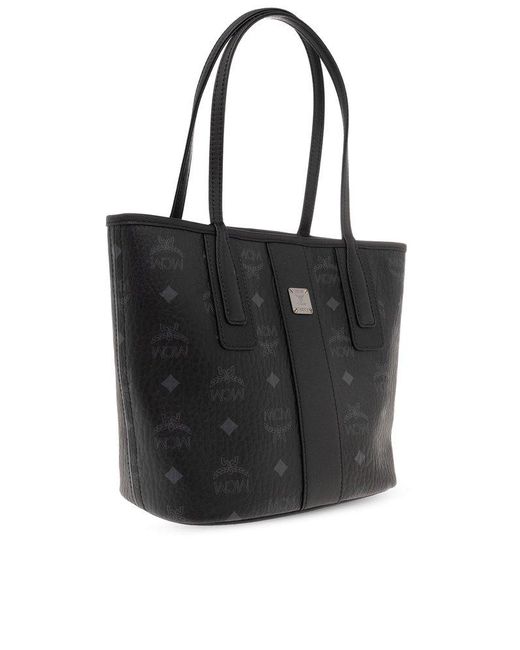 MCM Black Liz Reversible Mini Top Handle Bag