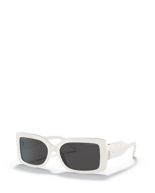 Michael Kors Gray Corfu Rectangular Frame Sunglasses