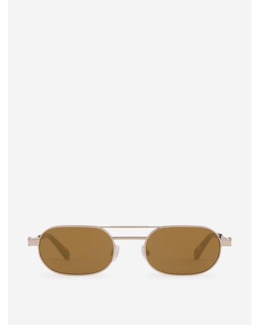 Off-White c/o Virgil Abloh Natural Off- Vaiden Oval Sunglasses for men