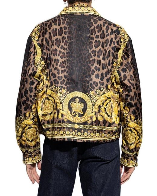 Versace Yellow Patterned Jacket for men