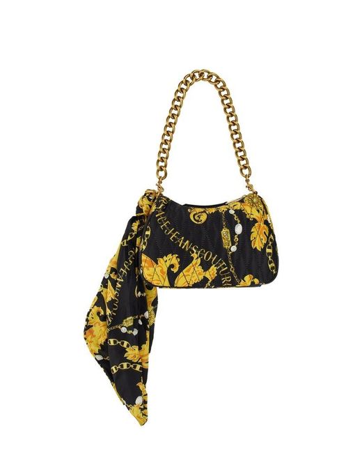 Versace Jeans Couture Chain Couture Print Small Shoulder Bag in Metallic Lyst
