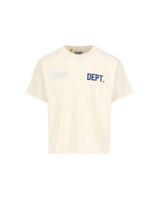 GALLERY DEPT. White Reversible Crop T-Shirt "Student Coach" for men