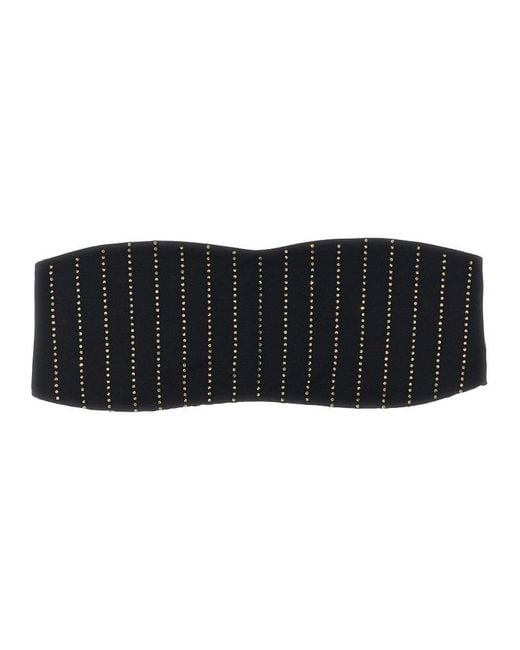 Mc2 Saint Barth Black Rebby Bikini Top