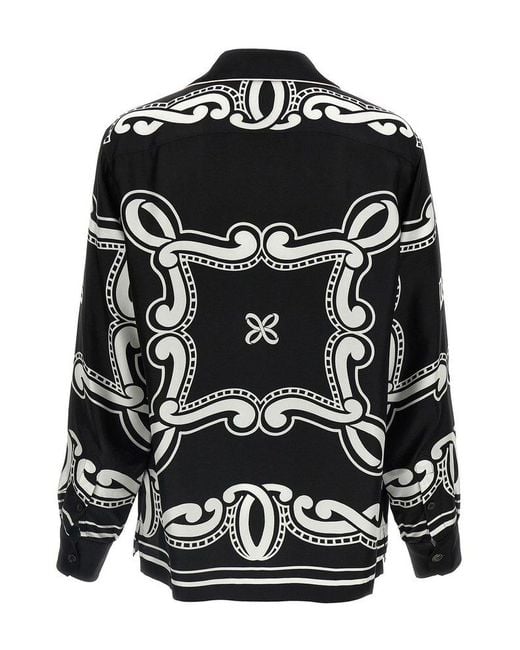 Dolce & Gabbana Black Bandanna-Print Shirt for men