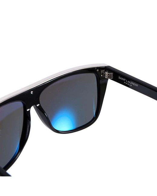 Saint Laurent Black 137 Devon Square Frame Sunglasses for men