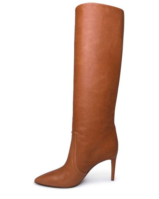 Paris Texas Brown Pointed Toe Heeled Boots