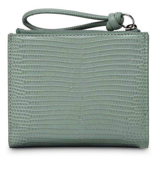 Jil Sander Green Pastel Calf Leather Wallet