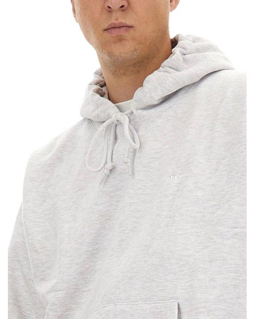 Obey White Classic Pullover Sweater for men