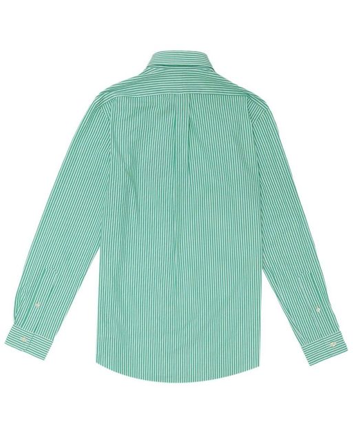 Polo Ralph Lauren Green Polo Pony-embroidered Striped Shirt for men