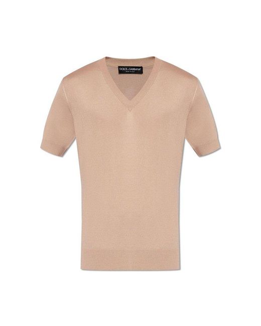 Dolce & Gabbana Natural Knit T-shirt, for men