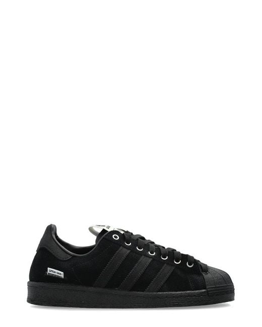 Adidas Originals Black X Song For The Mute Superstar 82 Low-Top Sneakers