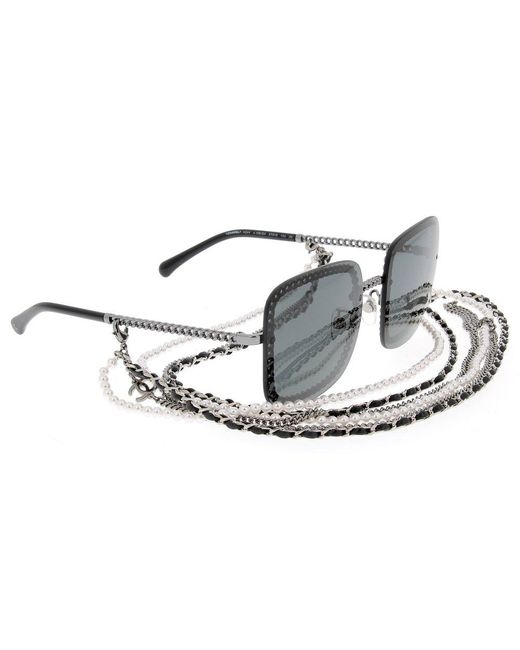 Engraved square-frame sunglasses :: LICHI - Online fashion store