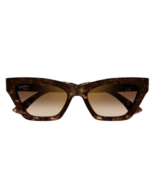 Cartier Brown Cat-eye Sunglasses