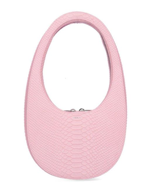 Coperni Pink Embossed Zipped Swipe Bag
